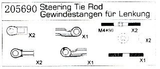 205690 Gewindestangen Lenkung Specter Two Carson