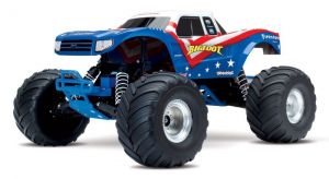 TRAXXAS BIGFOOT ROT/WEISS/BLAU-EDITION RTR +12V-LADER+AKKU 1/10 2WD MONSTER TRUCK BRUSHED