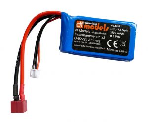 LiPo Akku 7,4 Volt - 1500mAh - T-Plug | No.6981