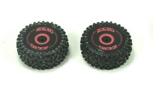 WL  Reifen schwarz rot vorn  2 Stck Breite 25 mm Durchmesser 95 mm 12 mm Mitnehmer