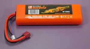 7,4v LIPO Akku 3000mAH Hardcase T Stecker 22,2 wh 1860 135 mm x 45 mm x 24 mm