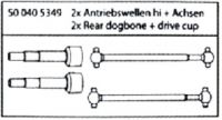 500405349 X10EB Antriebswellen Hinten Set DIRTWARRIOR