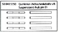 500405350 X10EB Querlenker Pins Achschenkel Pins DIRTWARRIOR